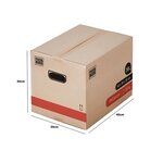 Pack and Move- Lot 60 Cartons Déménagement Livres  Premium - 40 X 30 X 30 Cm - Extrême Résistance 30 KG - Double Épaisseur - 3 Adhésifs Offerts