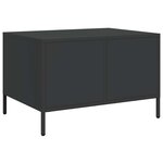 vidaXL Table basse noir 68 5x50x43 5 cm acier laminé à froid