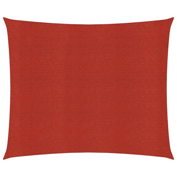 vidaXL Voile d'ombrage 160 g/m² Rouge 7x7 m PEHD