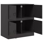 vidaXL Buffet noir 67x39x73 cm acier