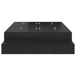 vidaXL Cadre de lit de rangement Bois noir 120x190 cm