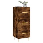 vidaXL Buffet Chêne fumé 34 5x34x90 cm Bois d'ingénierie