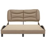 vidaXL Cadre de lit sans matelas Hvar cappuccino 120x200 cm similicuir