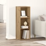 vidaXL Meuble TV avec stockage chêne artisanal Bois d'ingénierie
