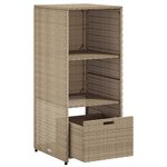vidaXL Armoire de rangement de jardin beige 50x55x115cm résine tressée