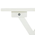 vidaXL Table de bistro Blanc 46x46x47 cm Bois d'acacia massif