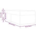vidaXL Cadre de lit avec matelas Taupe 90 x 190 cm Ressorts ensachés