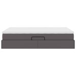 vidaXL Lit avec rangement et matelas avec matelas Gris 140 x 190 cm