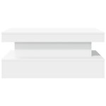vidaXL Table basse avec lumières LED blanc 90x50x40 cm