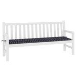 vidaXL Coussin de banc de jardin Noir 180 x 50 x 4 cm Tissu Oxford