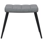 vidaXL Chaise de relaxation avec tabouret Gris clair Tissu