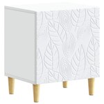 vidaXL Table de chevet 2 Pièces Blanc 43 x 34 5 x 50 cm Bois d'ingénierie
