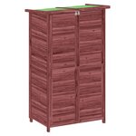 vidaXL Abri à outils de jardin moka 83x57x140 cm bois massif pin