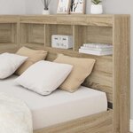 vidaXL Tête de lit de rangement Chêne Sonoma 120 cm Bois d'ingénierie