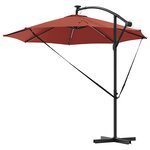 vidaXL Parasol banane à mât déporté Couleur terre cuite
