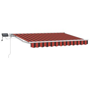vidaXL Cadre de store manuel avec LEDs 3 5 x 2 5 m