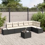 vidaXL Ensemble de Canapé de Jardin de 6 pièces avec coussins en Rattan Poly