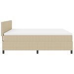 vidaXL Lit à ressorts avec matelas & lumière LED verte en tissu en velours côtelé gris foncé