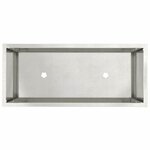 vidaXL Bac de jardin surélevé Argent 60 x 26 x 45 cm Acier inoxydable