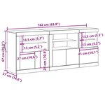 vidaXL Buffet avec éclairage LED Bois Ancien 162x37x67 cm Bois reconstitué