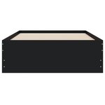 vidaXL Cadre de lit avec tiroirs sans matelas noir 100x200 cm