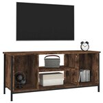 vidaXL Meuble TV chêne fumé 102x35x45 cm bois d'ingénierie