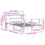 vidaXL Lit bibliothèque sans matelas 120x200 cm bois de pin massif