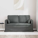 vidaXL Canapé Gris foncé 139 x 78 x 80 cm tissu