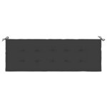 vidaXL Coussin de banc de jardin noir 150x50x4 cm tissu oxford