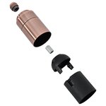 vidaXL Douilles de lampe 2 Pièces bronze rouge E27