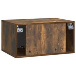 vidaXL Meuble TV mural Chêne fumé 59 5 x 41 x 30 cm Bois d'ingénierie