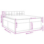 vidaXL Sommier à lattes de lit avec matelas Bleu 200x200 cm Tissu