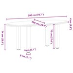 vidaXL Table à manger marron clair bois de chêne massif ovale