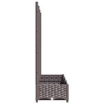 vidaXL Jardinière avec treillis Marron 120x40x121 5 cm PP