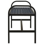 vidaXL Banc de jardin 124 5 cm acier et WPC noir