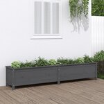 vidaXL Lit surélevé de jardin gris 199 5x40x39 cm bois de pin massif