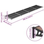 vidaXL Auvent de porte Noir 396x90 cm Polycarbonate