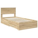 vidaXL Cadre de lit Chêne Sonoma 100 x 200 cm Bois d'ingénierie