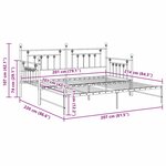 vidaXL Lit Daybed avec Matelas Trundle Blanc 107x203 cm Acier