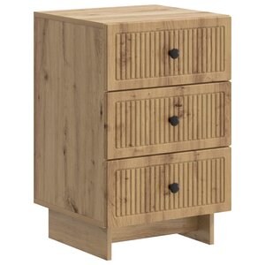 vidaXL Cabinet de chevet avec tiroir Chêne artisanal 43 x 41 x 66 5 cm