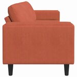 vidaXL Sofa en tissu avec coussin Rouge orange Tissu en velours côtelé