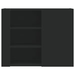 vidaXL Armoire murale noir 75x35x60 cm bois d'ingénierie
