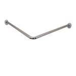 RIDDER Tringle de rideau de douche d'angle Chrome 90x90x2 5 cm