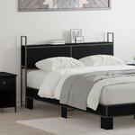 vidaXL Tête de lit de rangement Chêne noir 135 cm Bois d'ingénierie