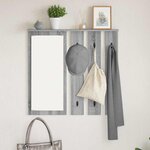 vidaXL Porte-manteau mural avec étagère Sonoma gris 84 x 10 x 80 cm