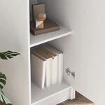 vidaXL Bureau avec rangement avec porte 2 Pièces Blanc Bois d'ingénierie