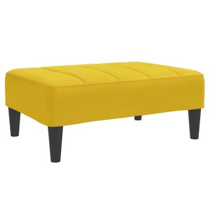 vidaXL Repose-pied jaune 77x55x31 cm velours