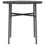 vidaXL Table à thé Gris 45 cm Résine tressée