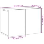 vidaXL Meuble TV mural vieux bois 60x30x41 cm
