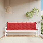 vidaXL Coussins de banc de jardin 2 Pièces rouge 200x50x7 cm tissu Oxford